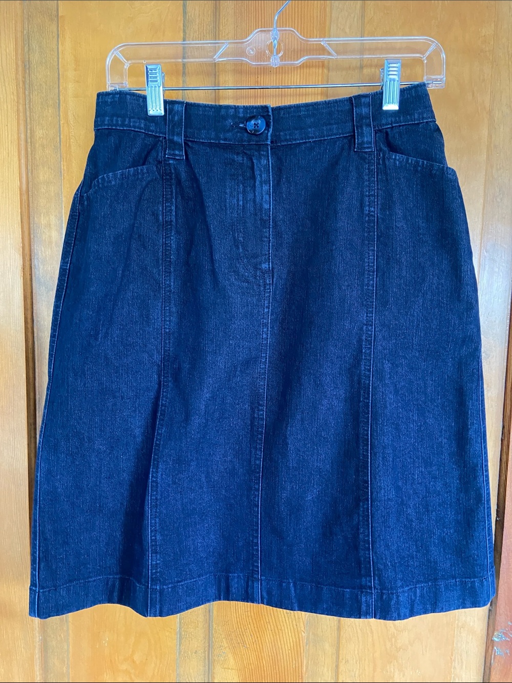 L.L. Bean Indigo Denim A-Line Skirt